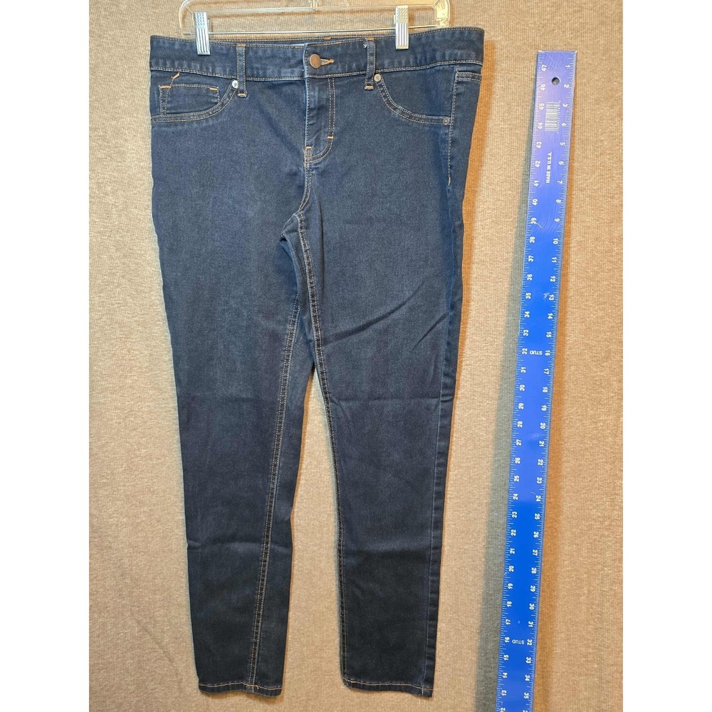 Mossimo Women's Denim Leggings👖 Size 14 Blue Low Rise Skinny Ankle Denim Pants